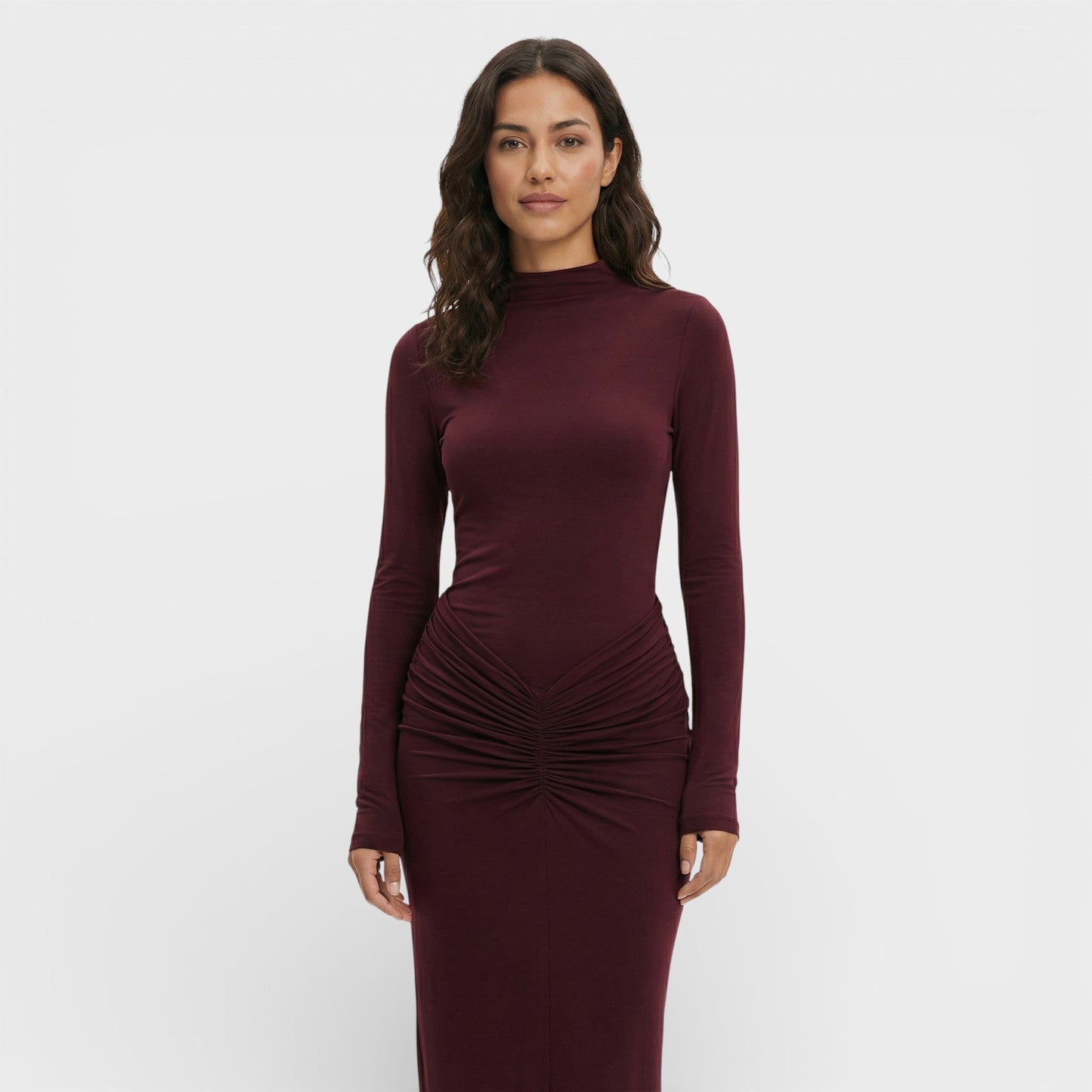 Abito lungo Arricciato Elegante donna