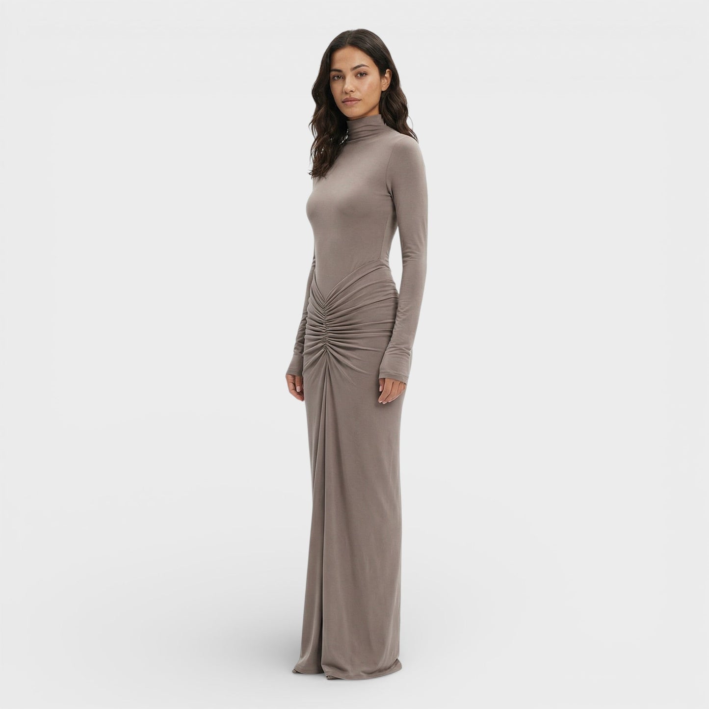 Abito lungo Arricciato Elegante donna