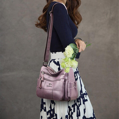 Evangeline | Borsa a Tracolla con Design Multistrato