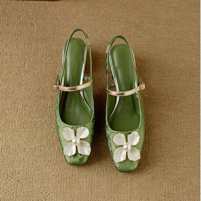 Genine - Scarpe con tacco con cinturilla trasera