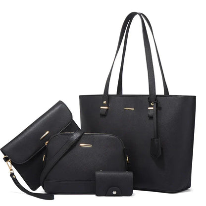 Set borsa a mano e borsa a spalla di 3 Pezzi di pelle