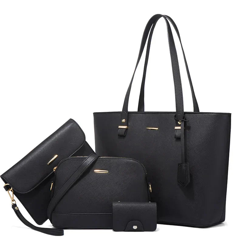 Ashby | Set borsa a mano e tracolla di pelle versatile di 3 Pezzi