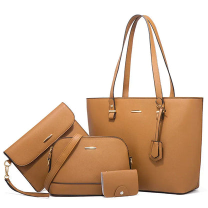 Ashby | Set borsa a mano e tracolla di pelle versatile di 3 Pezzi