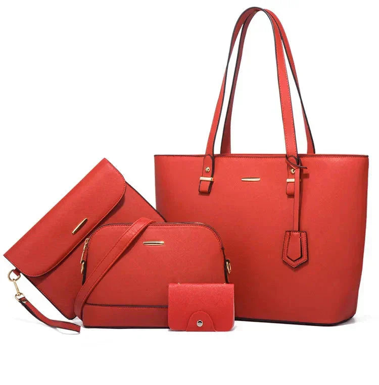 Ashby | Set borsa a mano e tracolla di pelle versatile di 3 Pezzi