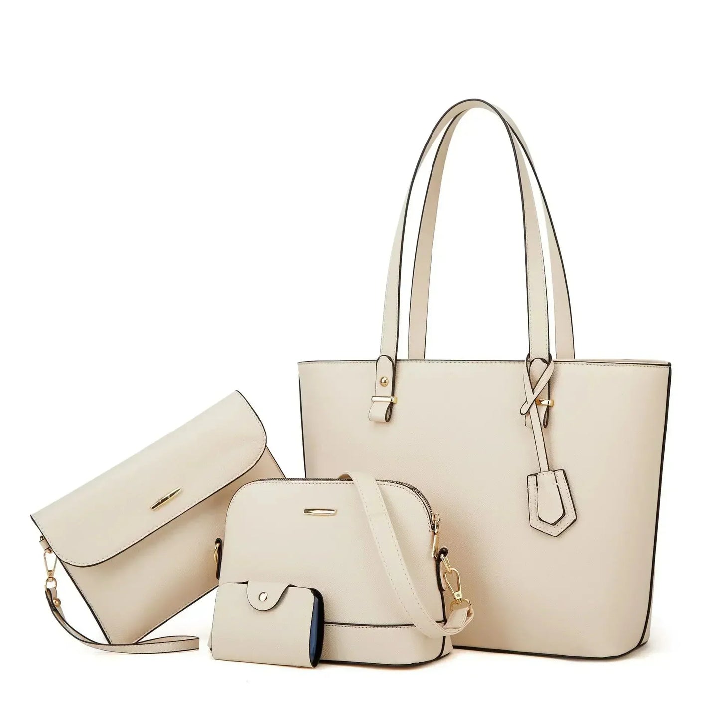 Ashby | Set borsa a mano e tracolla di pelle versatile di 3 Pezzi