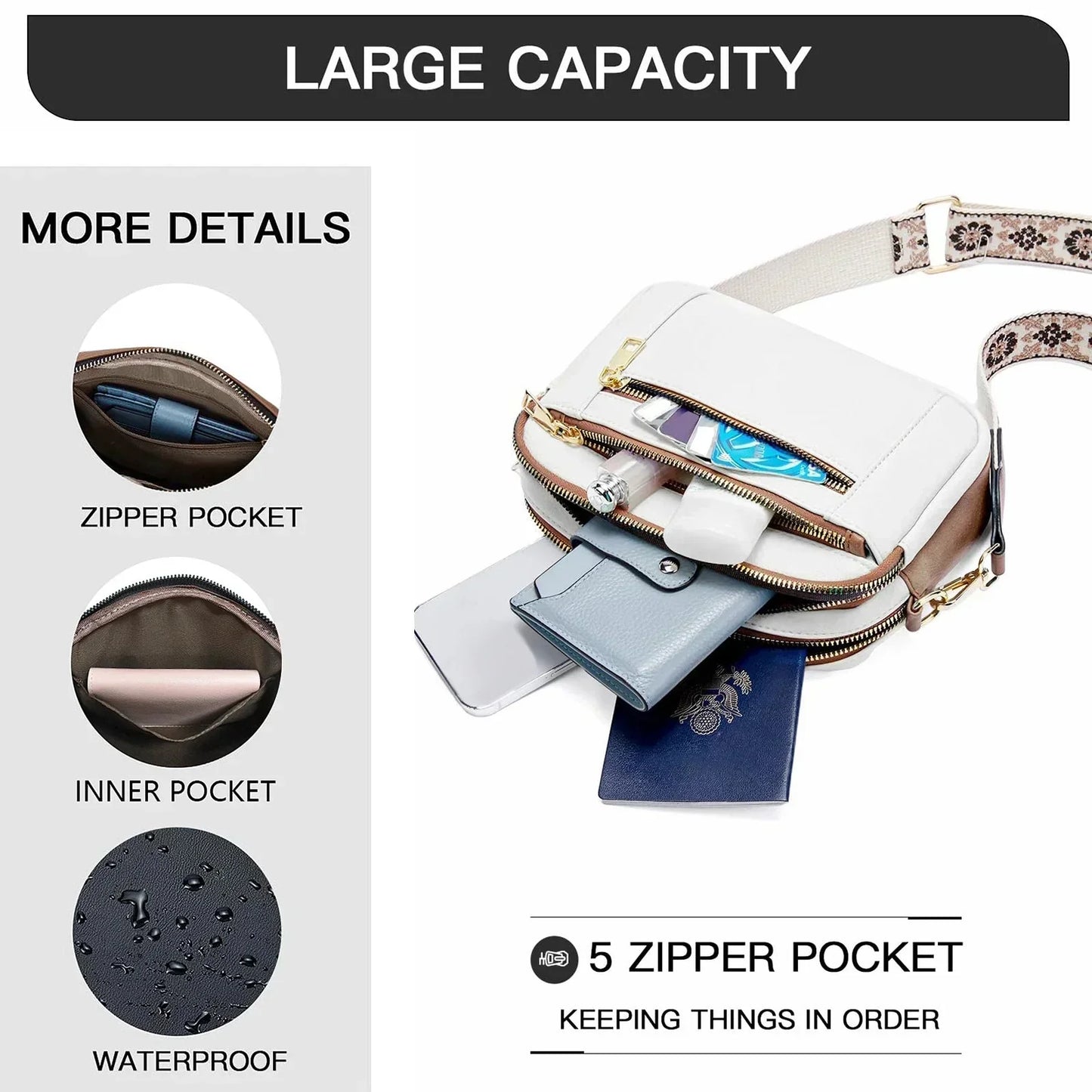 Fifer | Borsa a tracolla con Tracolla Colorata Regolabile