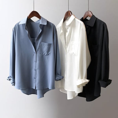 Riley – Blusa di Seta con Eleganza Fluida