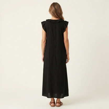 Abito lungo Josette - Eleganza Fluida con Volant