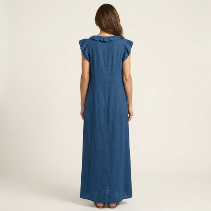 Abito lungo Josette - Eleganza Fluida con Volant