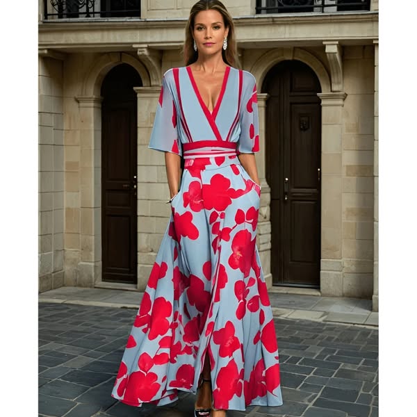 Evie - Abito elegante con Fantasia floreale