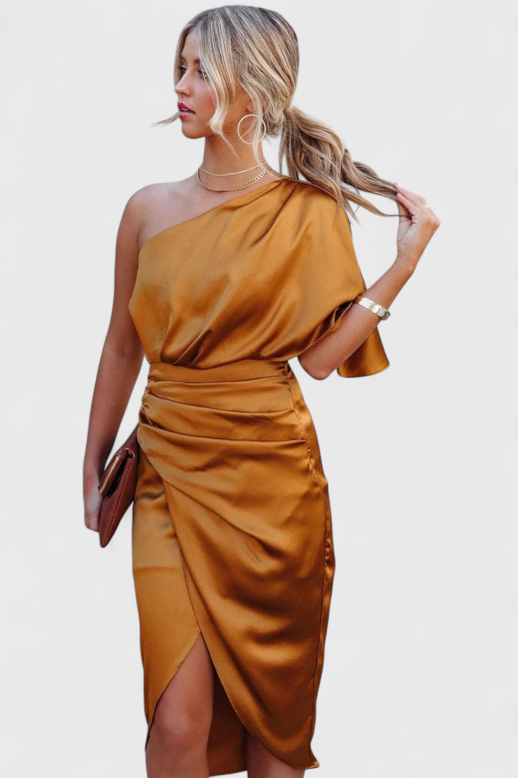 Anais Abito di Raso Elegante e Versatile
