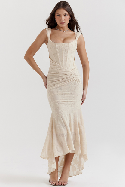 Dove - Abito Maxi di Pizzo Elegante e Aderente