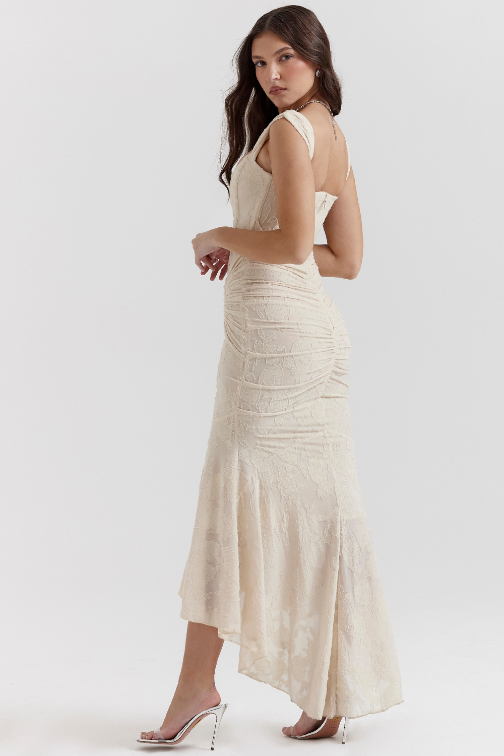 Dove - Abito Maxi di Pizzo Elegante e Aderente