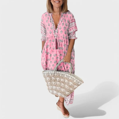 Marlena | Abito con scollo a V e Silhouette in A