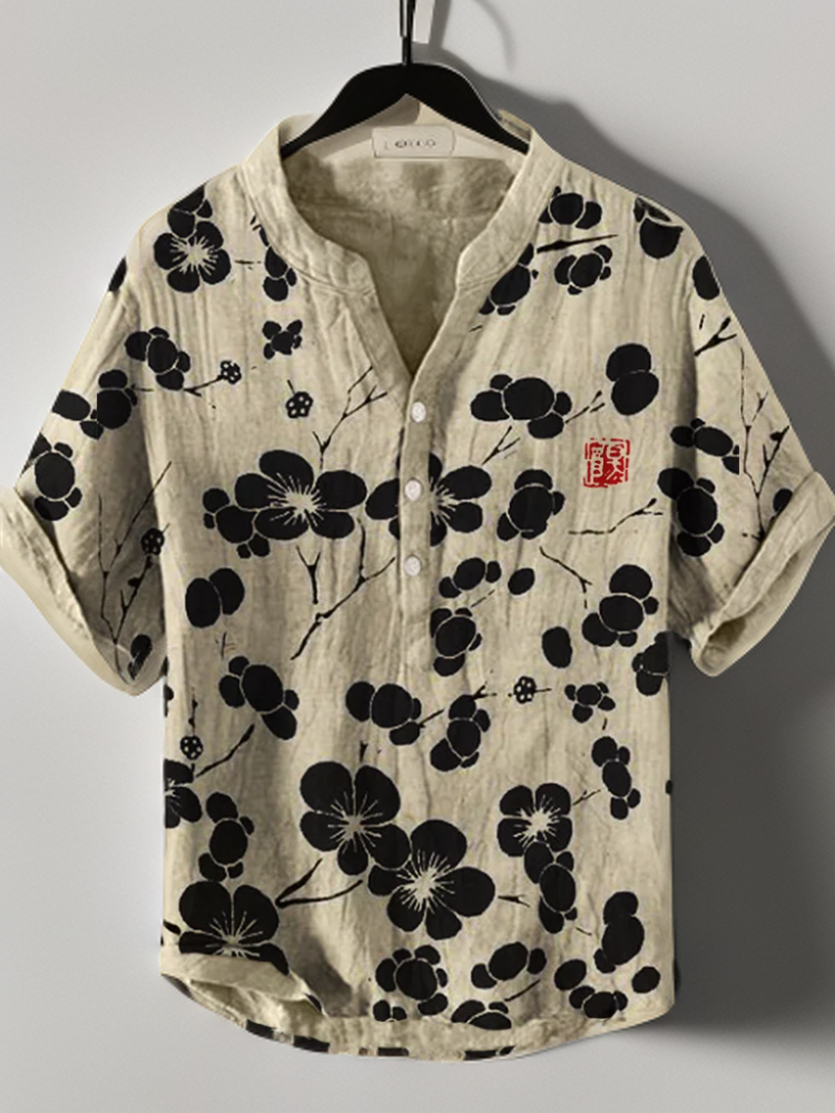 Lina | Blusa japonesa con fiori di cerezo