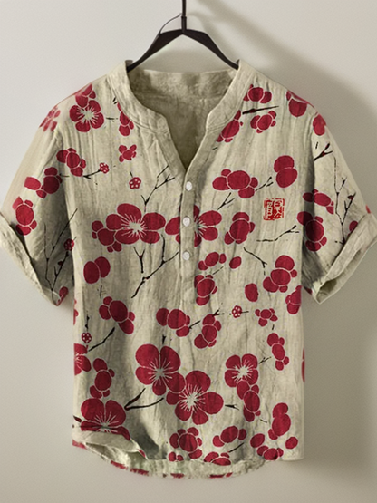 Lina | Blusa japonesa con fiori di cerezo