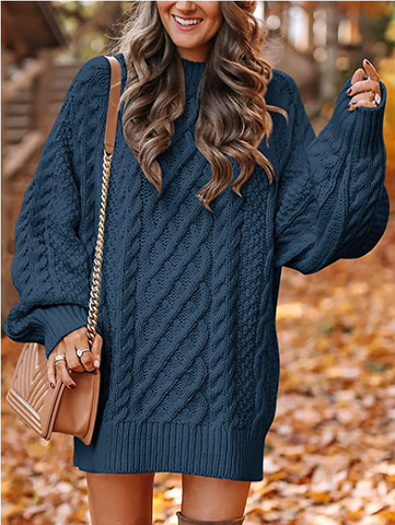 Chloé – Abito maglione in maglia intrecciata