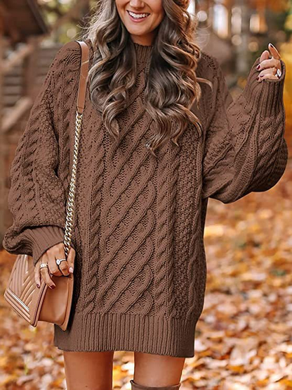 Chloé – Abito maglione in maglia intrecciata
