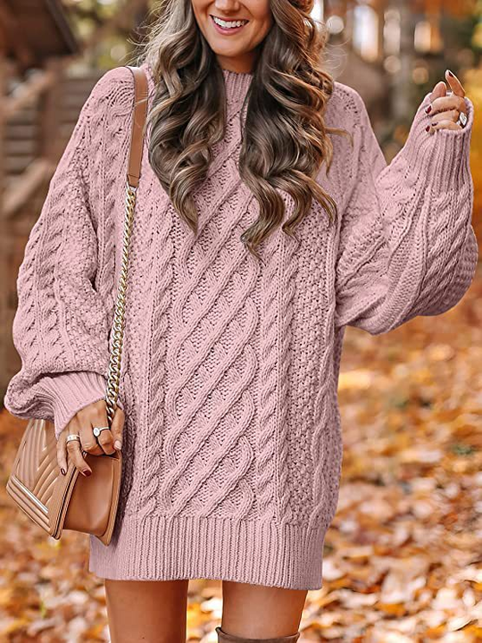 Chloé – Abito maglione in maglia intrecciata
