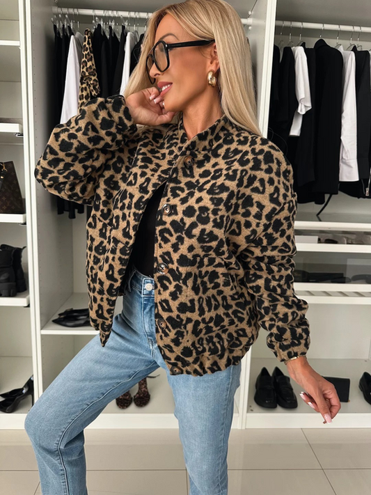 Elodie | Giacca di stampa leopardata Elegante