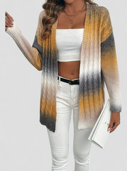 Cardigan di gradient plush elegante