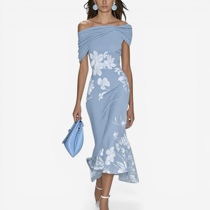 Abito midi Floreale Elegante - Silhouette a sirena