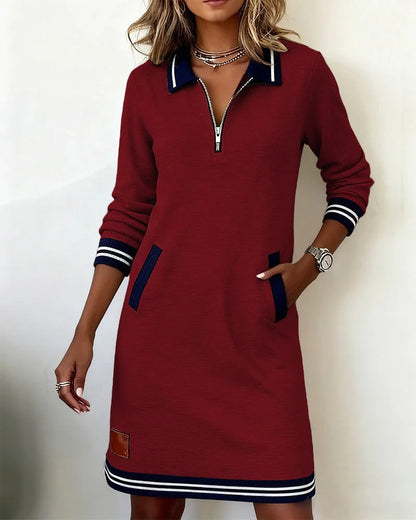 Abito in cotone di manica lunga chic
