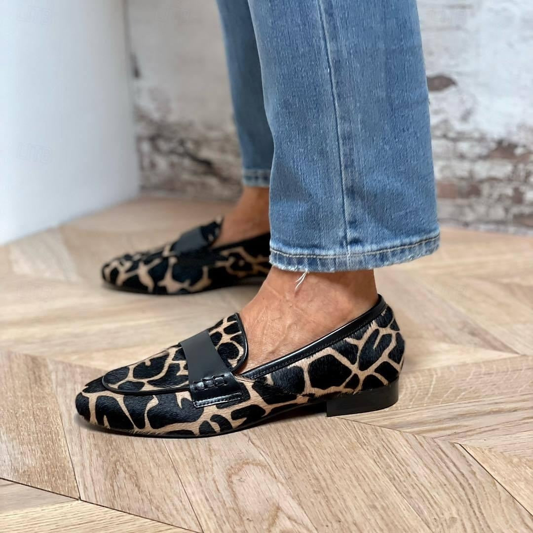 Katherina - Eleganti mocassini con detalle nero da donna