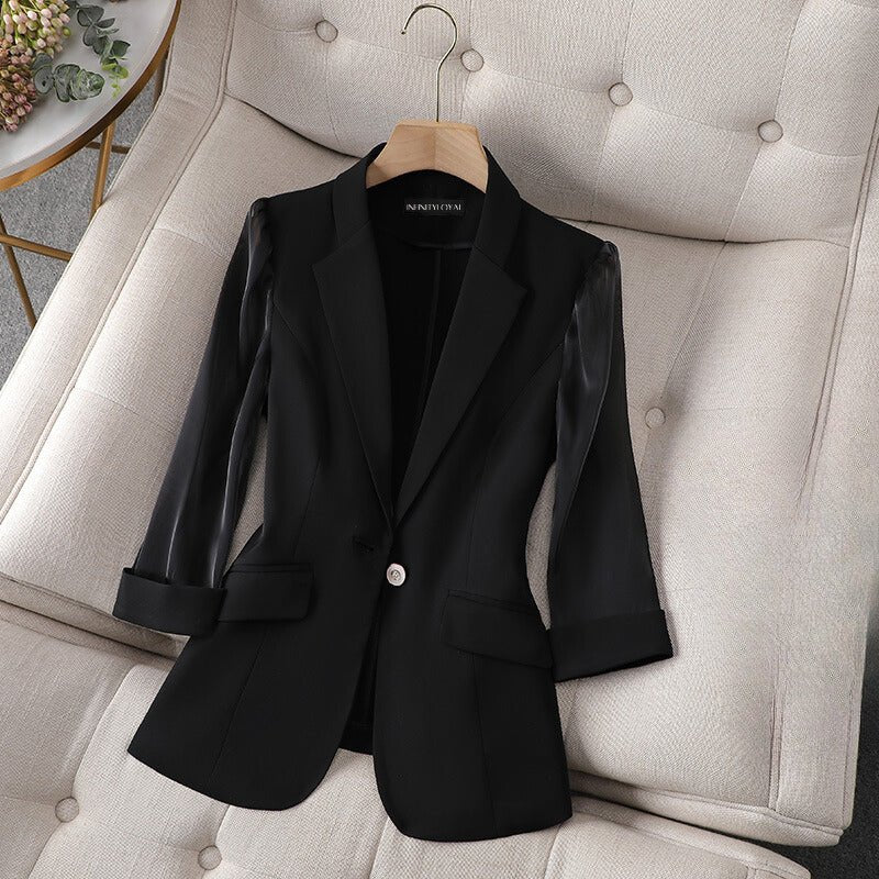 JOLINDE I BLAZER ELEGANTE CON MANICHE DI PIZZO