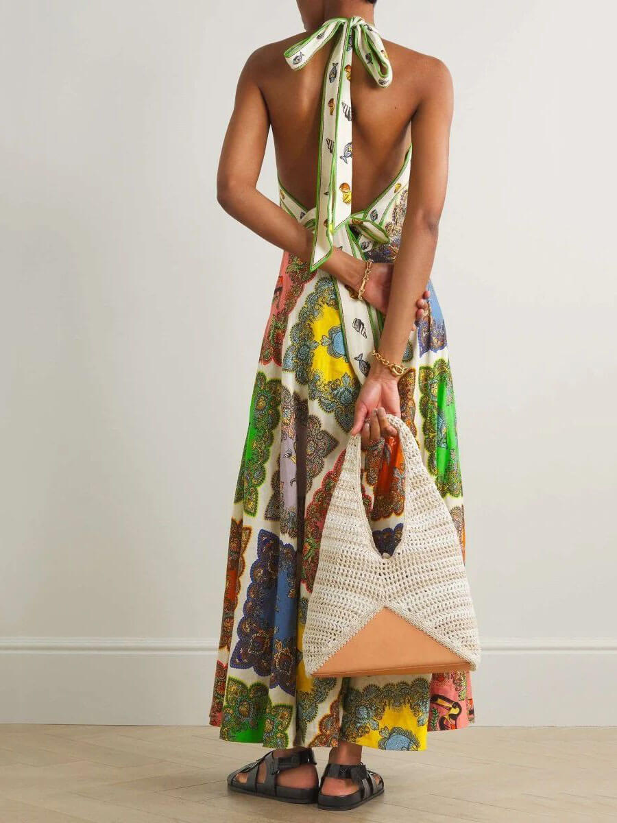 Il Abito maxi Halter Boho Luxe