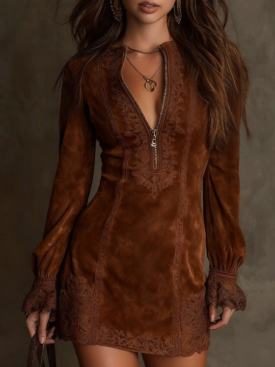 Azulena ❘ Abito mini vintage di ante con pizzo