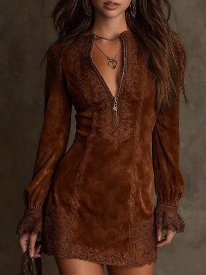 Azulena ❘ Abito mini vintage di ante con pizzo