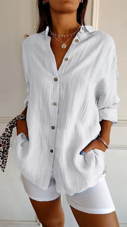 Sasha™ | Camicia elegante con Pliegues