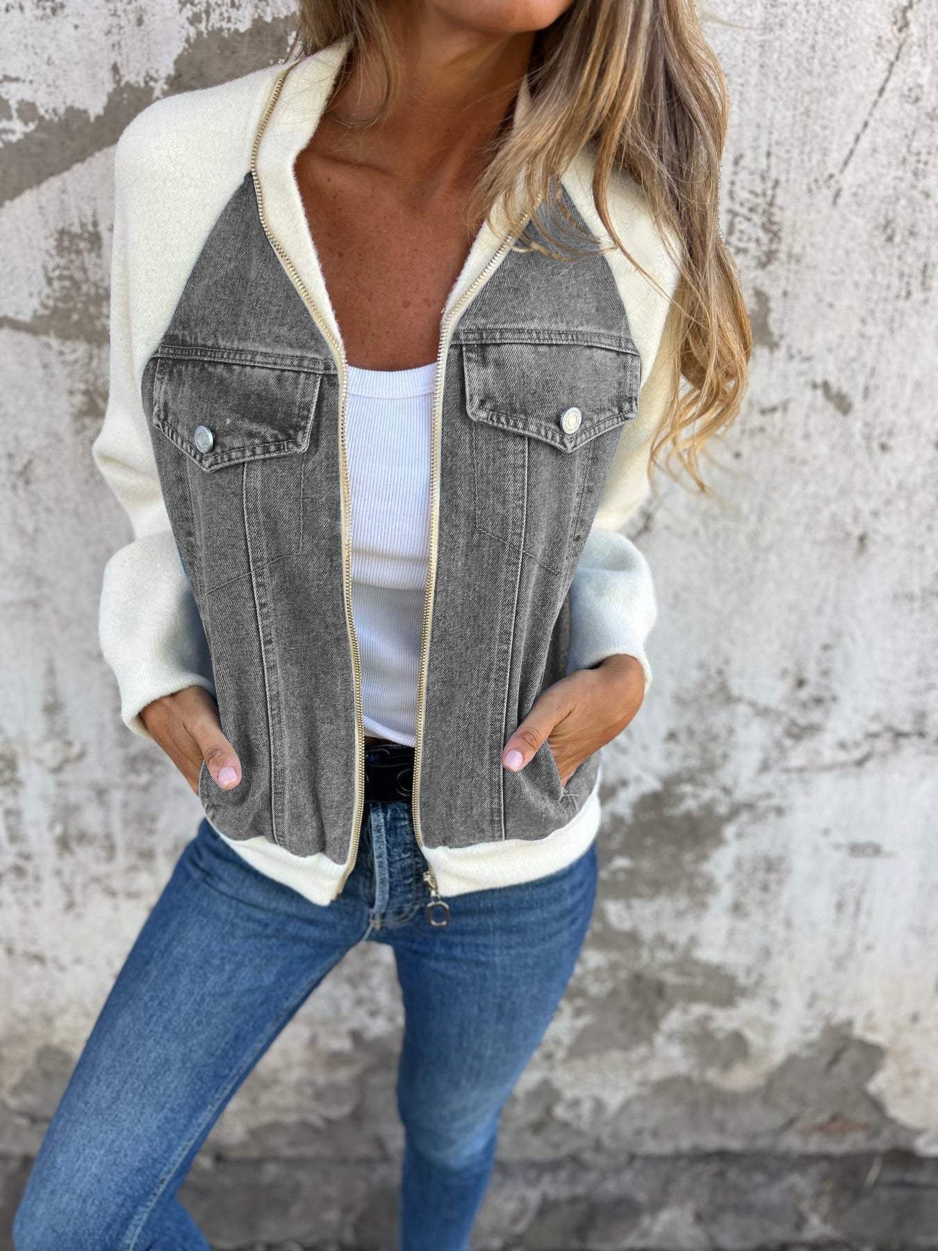Audrey - Giacca in denim Classica e versatile