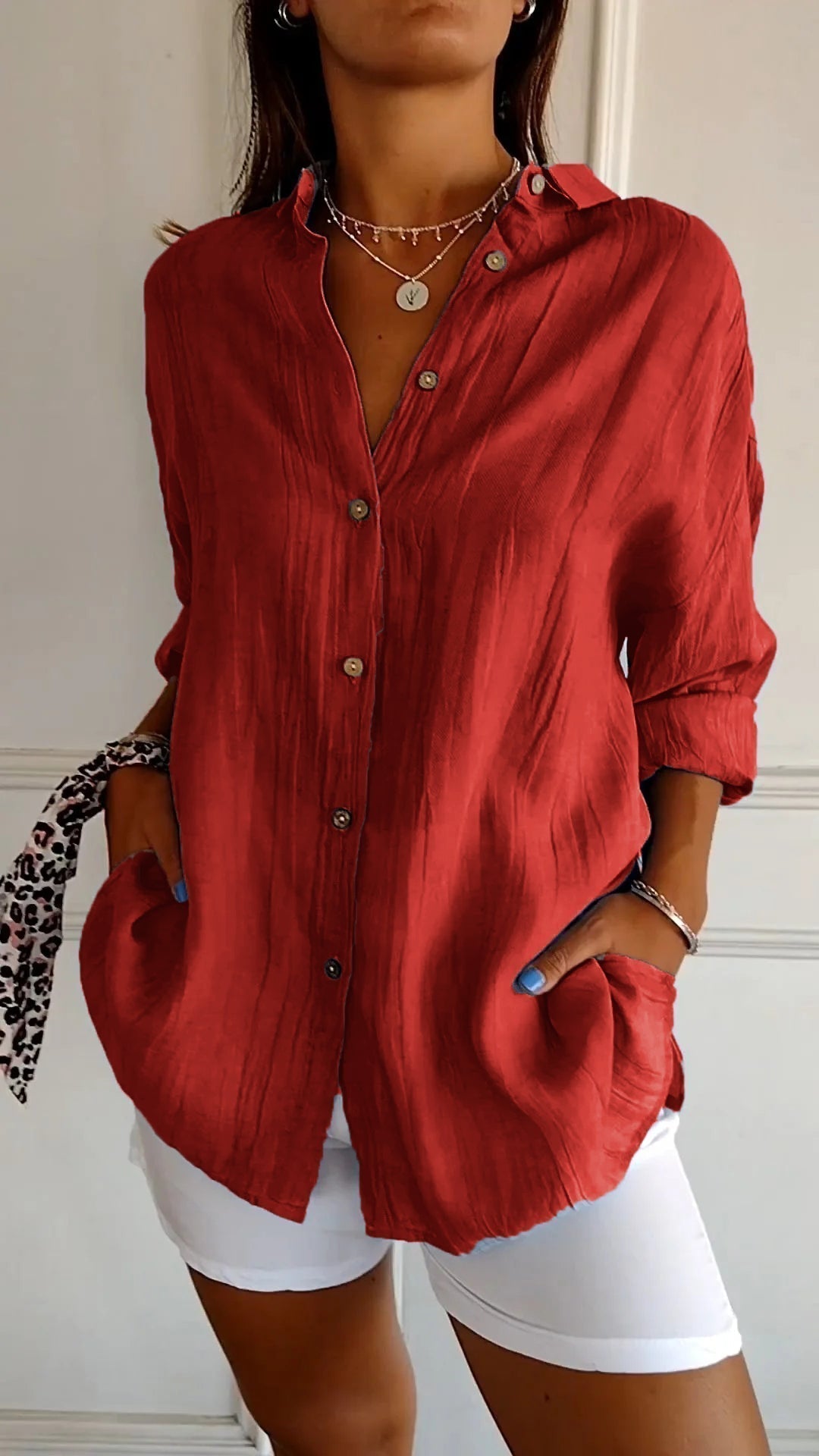 Sasha - Camicia elegante con Stile Plissettato