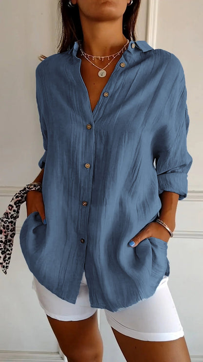 Sasha™ | Camicia elegante Plissettata