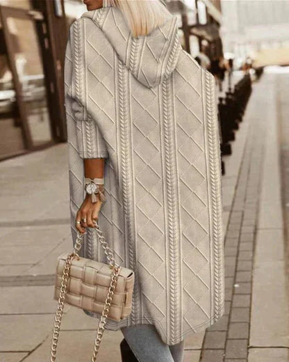 Jelone - Cardigan con cappuccio di Lunghezza Extendida