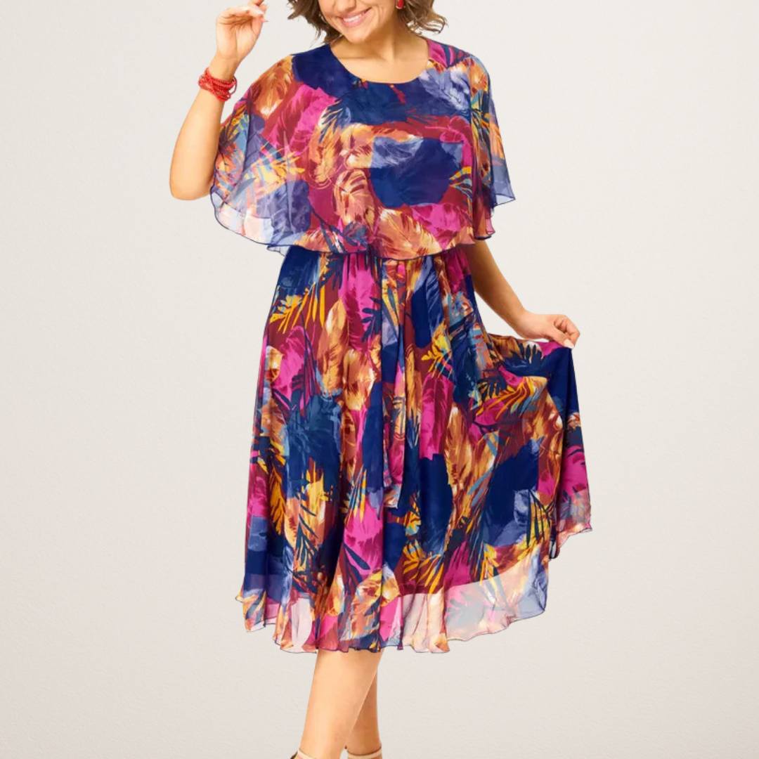 AYALA | ABITO DI CHIFFON COMODO TAGLIA PLUS