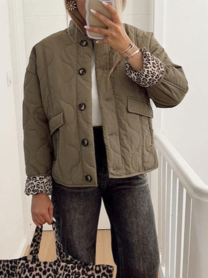 Nika™ | Cappotto foderato di stampa leopardata