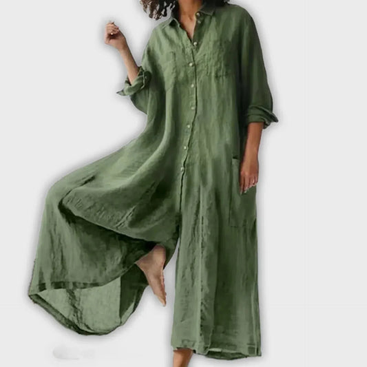 CECILIA – ABITO MAXI CON BOTTONI RILASSATO