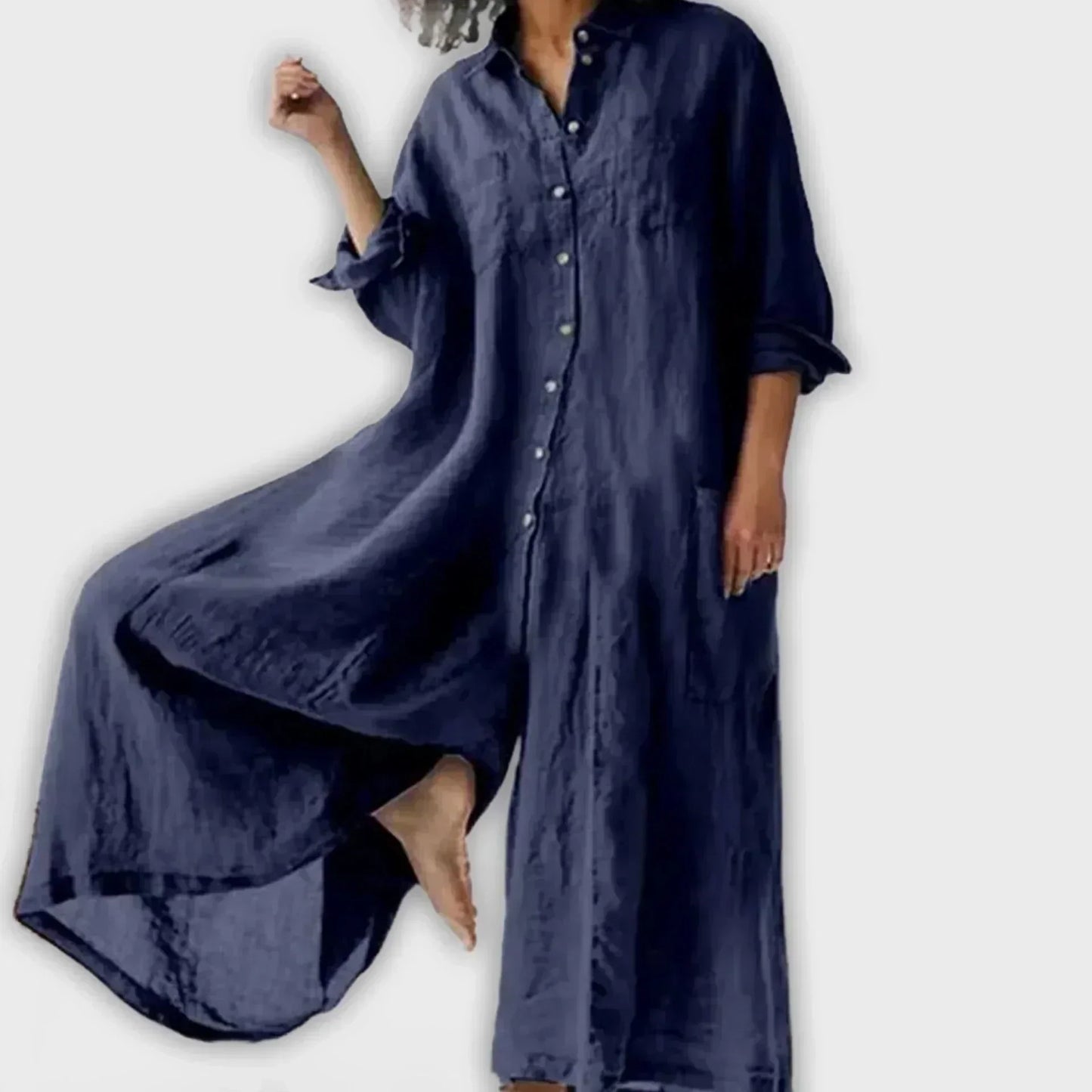 CECILIA – ABITO MAXI CON BOTTONI RILASSATO