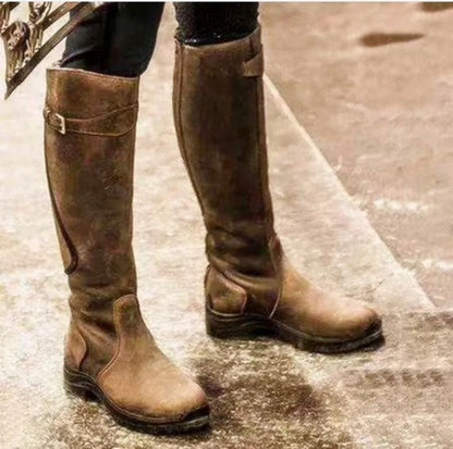 Stivali di Donna Impermeabili fino alla Rodilla con Cinturino e Suola Antideslizante
