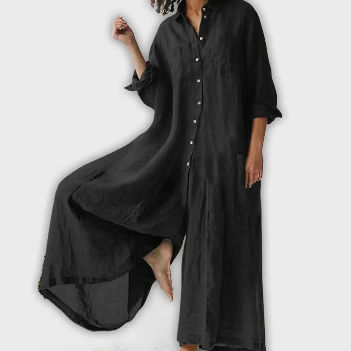 CECILIA – ABITO MAXI CON BOTTONI RILASSATO