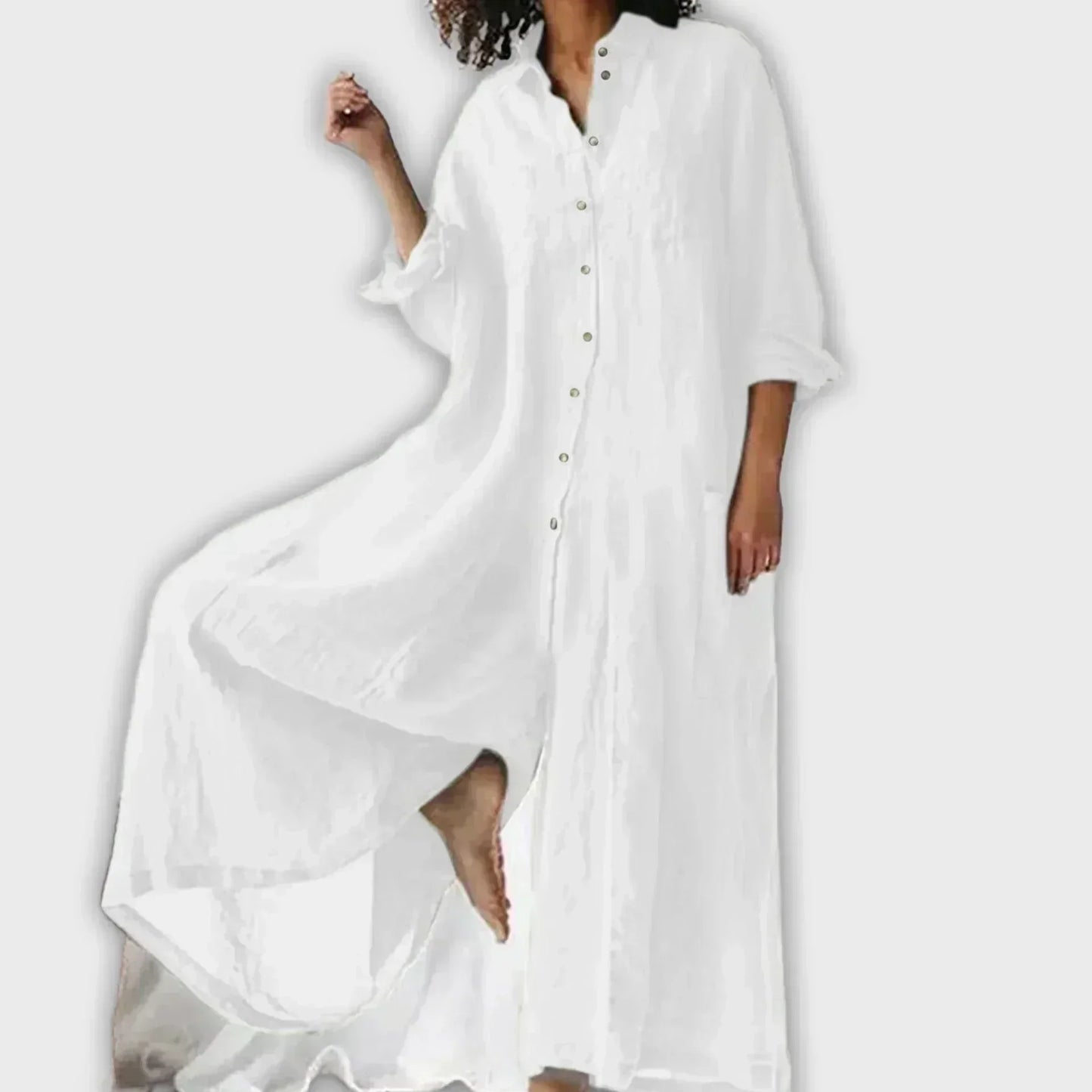 CECILIA – ABITO MAXI CON BOTTONI RILASSATO