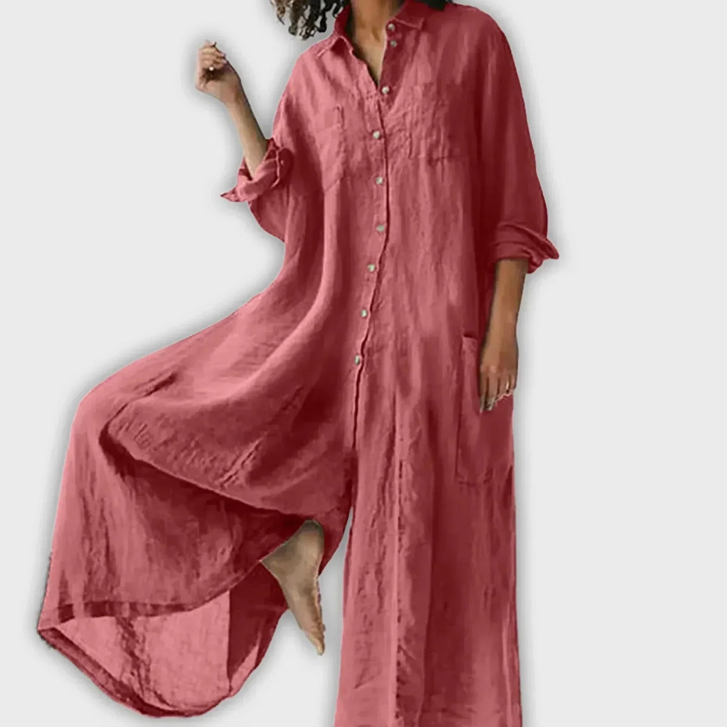 CECILIA – ABITO MAXI CON BOTTONI RILASSATO