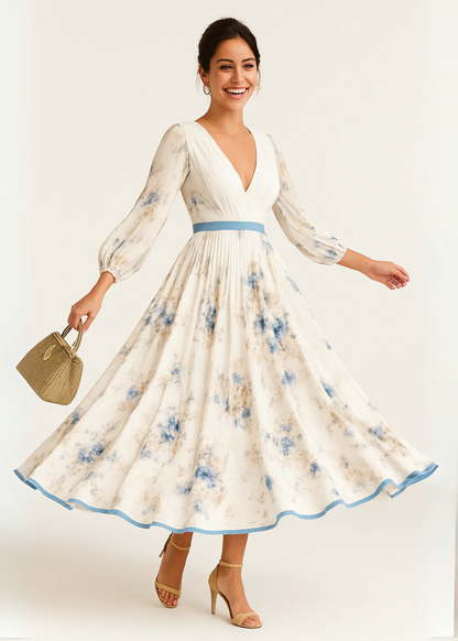 Katie | Abito Maxi Floreale Elegante