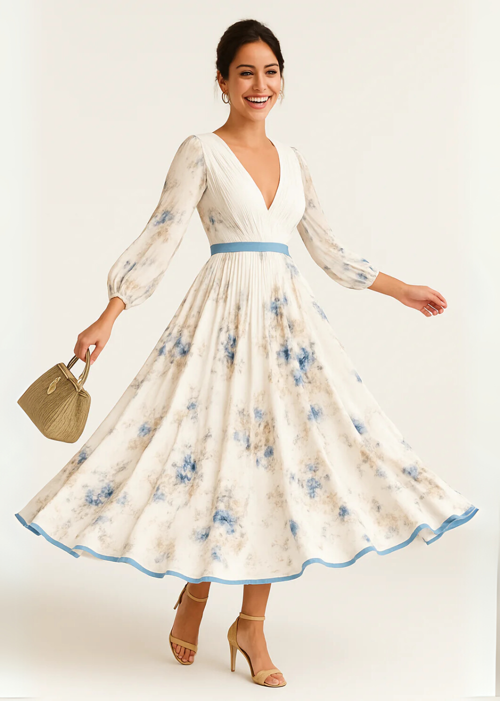 Kate | Abito maxi Floreale Elegante