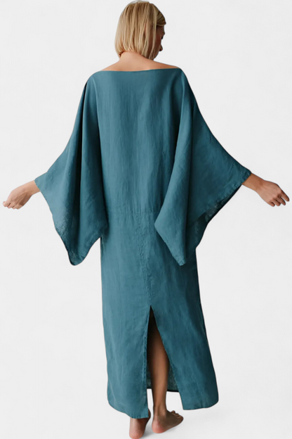 Kamilia Abito Kimono in lino e Cotone