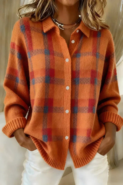 GISÈLE – CAMICIA DI MAGLIA A QUADRI MORBIDI
