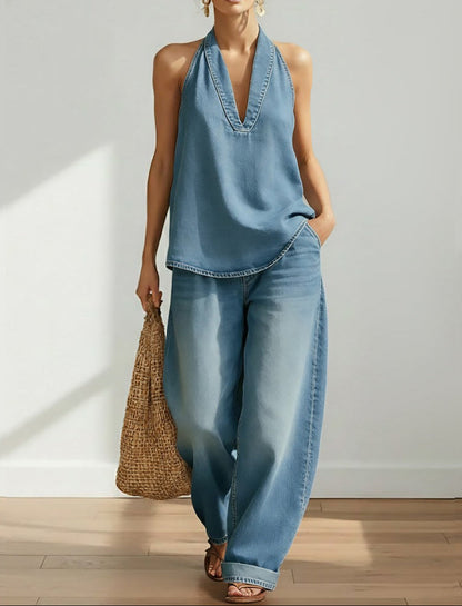 Saylor - Set due pezzi in Denim Lavaggio Vintage